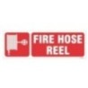Square Red White Fire Hose Reel Sign
