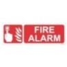 Red With White Squared Industrial Fire Alarm Sign