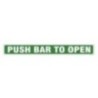 Industrial Push Bar To Open Stickers Sign