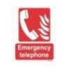 Industrial Emergency Telephone Red Color Sign
