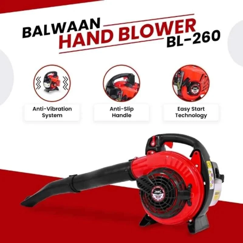 Balwaan Krishi Portable Hand Leaf Blower BL-260, 25.4cc, 2 Stroke, Anti-Vibration System