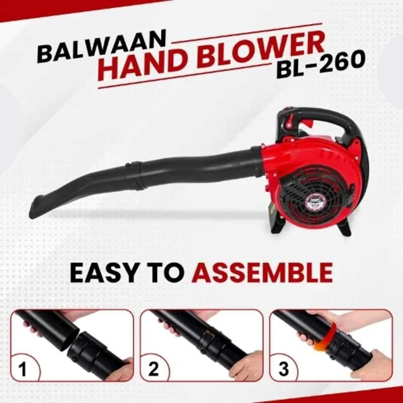 Balwaan Krishi Portable Hand Leaf Blower BL-260, 25.4cc, 2 Stroke, Anti-Vibration System