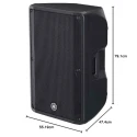 Yamaha 1000W 15 Inch 2-Way Auxiliary Powered Loudspeaker Pair Black DBR15