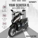 Green Elaan Electric Scooter 250W 60V White, 25 km/h Top Speed, 80 km Range, Tubeless Tyres,