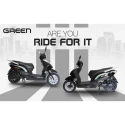 Green Elaan Electric Scooter 250W 60V White, 25 km/h Top Speed, 80 km Range, Tubeless Tyres,
