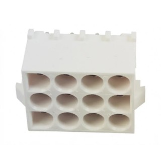 TE Connectivity Universal MATE-N-LOK Series Straight Through Hole PCB Header, 12 Contacts, 6.35 mm Pitch, 3 Row 350713-1