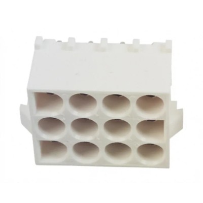 TE Connectivity Universal MATE-N-LOK Series Straight Through Hole PCB Header, 12 Contacts, 6.35 mm Pitch, 3 Row 350713-1