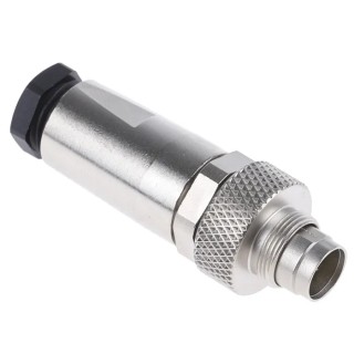 binder 8-Contact Circular Connector, M9, Male Plug, Cable Mount, IP67, Solder, Polyamide, 125V, 1A, Gold 99.0425.10.08