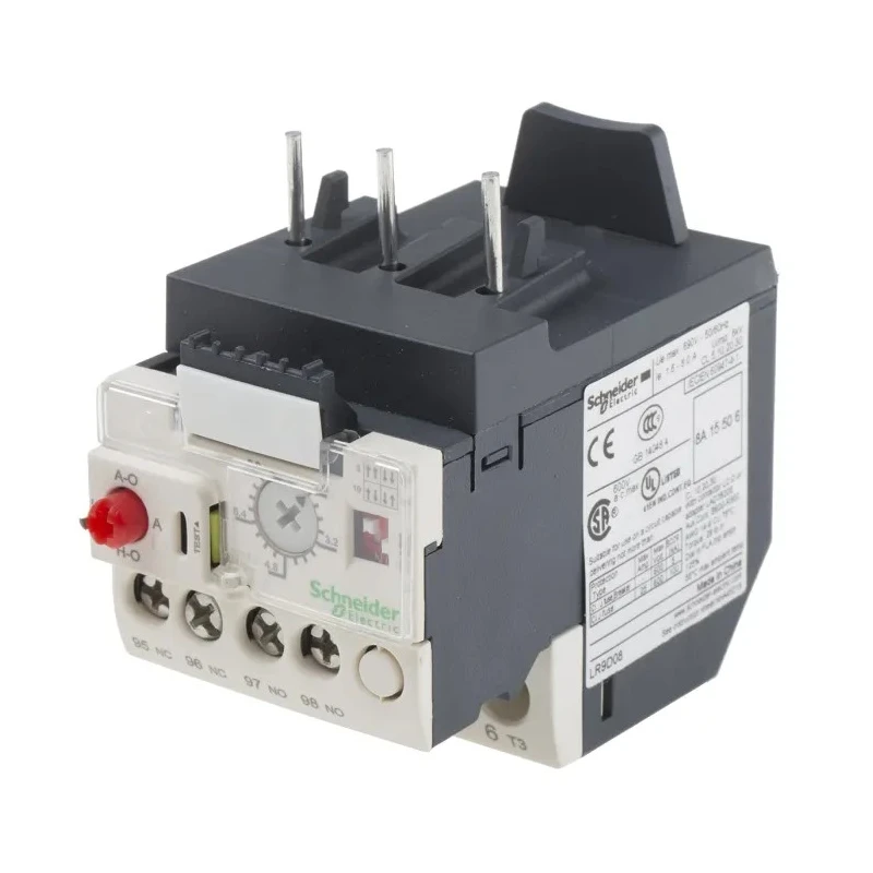 Schneider Electric Thermal Overload Relay, 1 NO/1 NC, 1.6–8 A, 8A Contact, 300 mW, 690V, IP20 LR9D