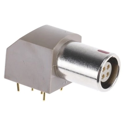 LEMO Industrial Circular Connector, 4 Contacts, Panel Mount, Female Socket, 11.7 mm, 4.5A, 1300V, IP50, Brass, EPG.0B.304.HLN