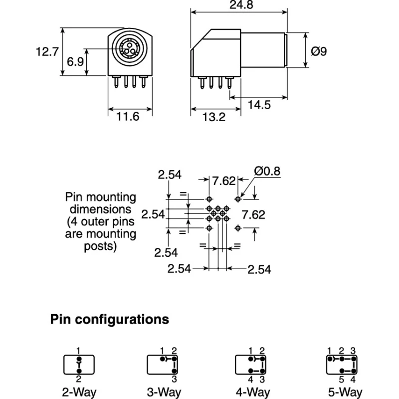 LEMO Industrial Circular Connector, 4 Contacts, Panel Mount, Female Socket, 11.7 mm, 4.5A, 1300V, IP50, Brass, EPG.0B.304.HLN
