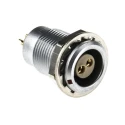 LEMO Circular Connector 2 Contacts Panel Mount 10 mm Socket Female IP50 0B Series EGG.0B.302.CLL
