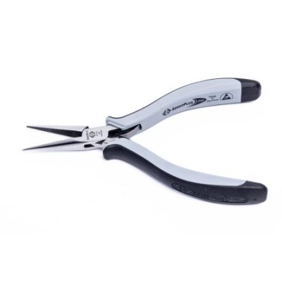 CK Long Nose Plier 155mm Overall, 40mm Jaw, ESD Safe, Mirror Polished Alloy Steel T3777D 150