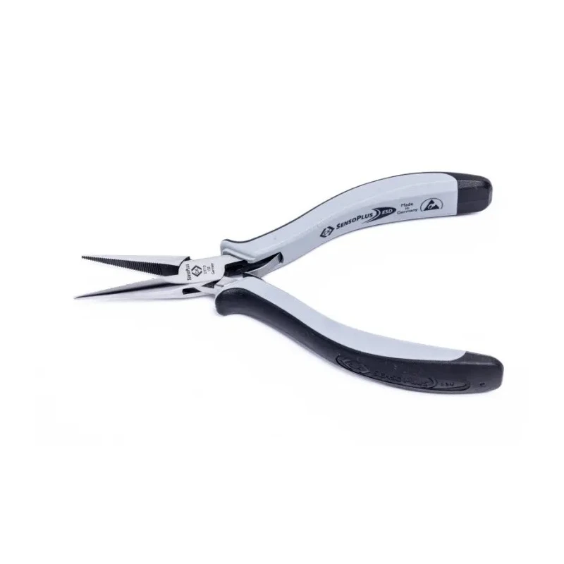 CK Long Nose Plier 155mm Overall, 40mm Jaw, ESD Safe, Mirror Polished Alloy Steel T3777D 150