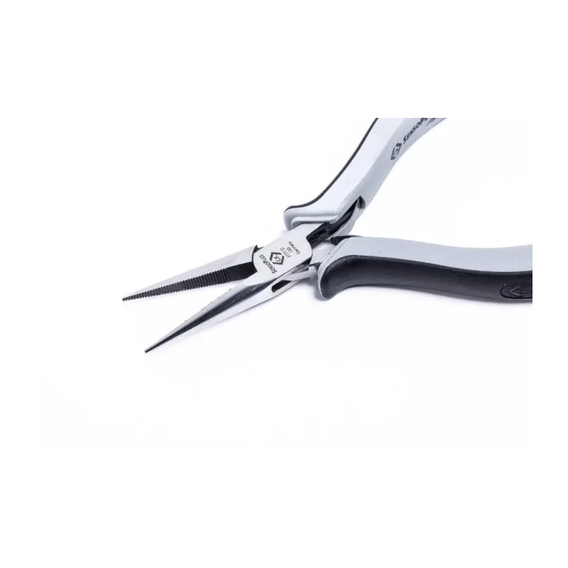 CK Long Nose Plier 155mm Overall, 40mm Jaw, ESD Safe, Mirror Polished Alloy Steel T3777D 150