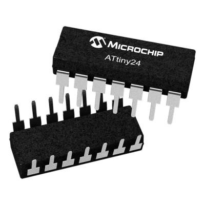 Microchip tinyAVR 8-Bit Microcontroller ATTINY24A-SSF, SOIC-14, 20MHz, 2kB Flash, 128B RAM