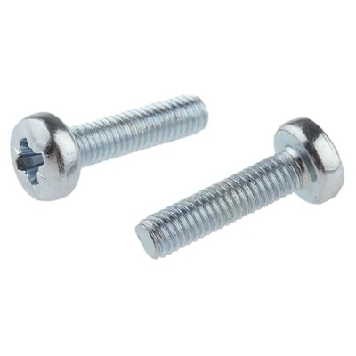 RS PRO Pozidriv Pan Steel Machine Screw 12 mm M3, Passivated Zinc Plated, DIN 7985, 560-603