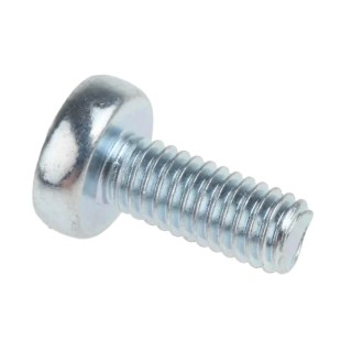 RS PRO Pozidriv Pan Head Steel Machine Screw, Bright Zinc Plated, M4 Thread, 10 mm Length, DIN 7985Z, 560-681