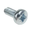 RS PRO Pozidriv Pan Head Steel Machine Screw, Bright Zinc Plated, M4 Thread, 10 mm Length, DIN 7985Z, 560-681
