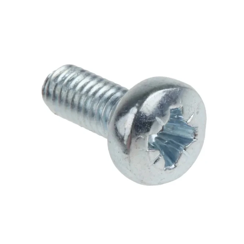 RS PRO Pozidriv Pan Head Steel Machine Screw, Bright Zinc Plated, M4 Thread, 10 mm Length, DIN 7985Z, 560-681
