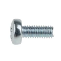 RS PRO Pozidriv Pan Head Steel Machine Screw, Bright Zinc Plated, M4 Thread, 10 mm Length, DIN 7985Z, 560-681