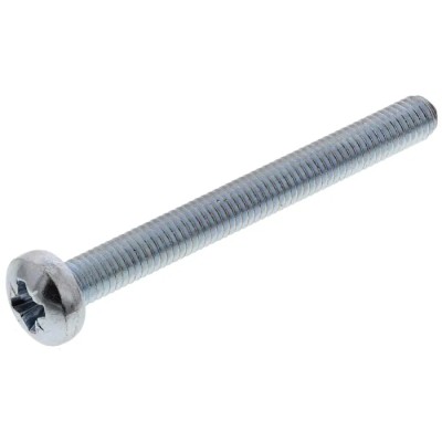 RS PRO Pozidriv Pan Head Steel Machine Screw, M3 Thread, 30 mm Length, Zinc Plated, DIN 7985, 560-647