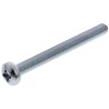 RS PRO Pozidriv Pan Head Steel Machine Screw, M3 Thread, 30 mm Length, Zinc Plated, DIN 7985, 560-647