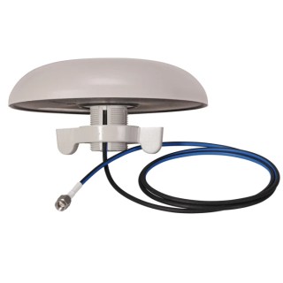 Huber+Suhner Dome Omni-Directional Antenna, SMA Male Connector, 4dBi Gain, 1m Lead, 2170MHz Max Frequency 1399.19.0224