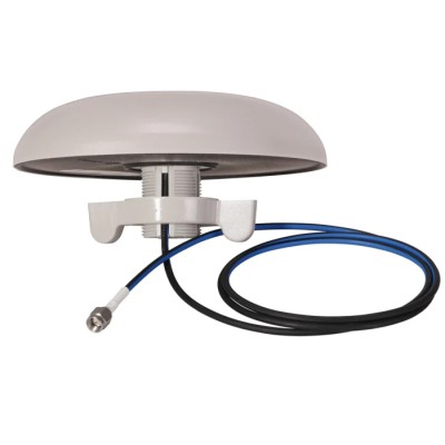 Huber+Suhner Dome Omni-Directional Antenna, SMA Male Connector, 4dBi Gain, 1m Lead, 2170MHz Max Frequency 1399.19.0224