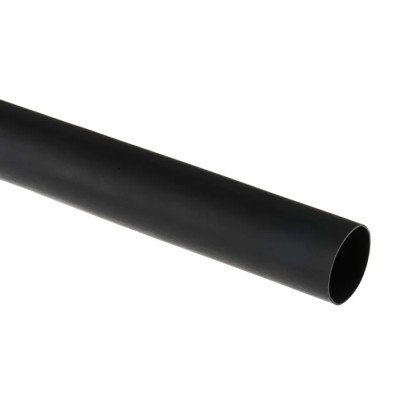 RS PRO Halogen Free Heat Shrink Tubing, Black, Polyolefin, 12.7 mm Sleeve Diameter x 1.2 m Length, 3:1 Ratio 562-668
