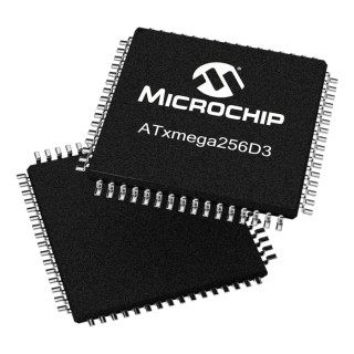 Microchip 16-bit AVR Microcontroller ATXMEGA256D3-AU, 32 MHz, 256kB Flash, 64-Pin TQFP