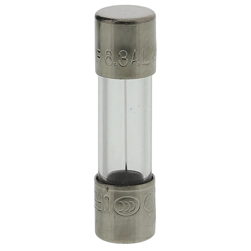 RS PRO 6.3A F Glass Cartridge Fuse, Fast Acting, 250V AC, 5 x 20 mm, Glass Body 563-706