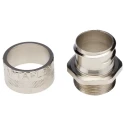Adaptaflex Nickel Plated Brass Conduit Fitting, M32 Thread, 32 mm, IP54, Silver Finish 7TCA296020R0243 SP32/M32/A