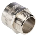 Adaptaflex Nickel Plated Brass Conduit Fitting, M32 Thread, 32 mm, IP54, Silver Finish 7TCA296020R0243 SP32/M32/A