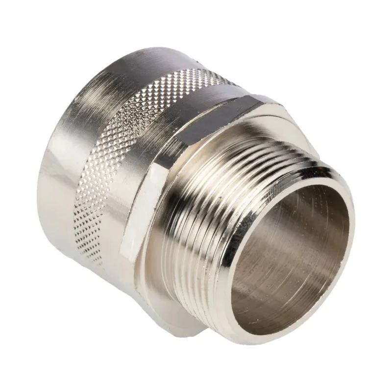 Adaptaflex Nickel Plated Brass Conduit Fitting, M32 Thread, 32 mm, IP54, Silver Finish 7TCA296020R0243 SP32/M32/A