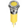 RS PRO Yellow Panel Mount Indicator, 12V DC, 20mA, Flush Bezel, IP67, Solder Lug, 14mm Mount Hole 134-5551