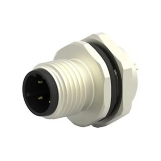 TE Connectivity Circular Connector 4 Contacts Rear M12 Socket Male IP67 Nylon T4130412041-000
