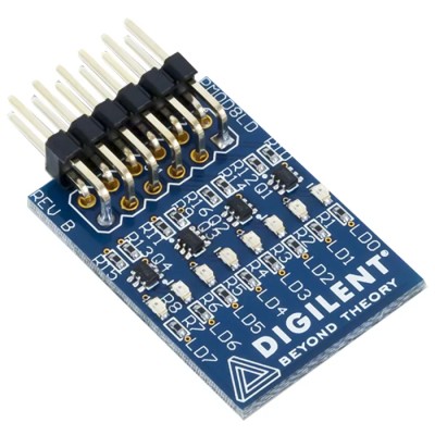 Digilent LED Expansion Module for Pmod 8LD, 8 Green LEDs, Logic-Level Control, 28x20mm 410-163