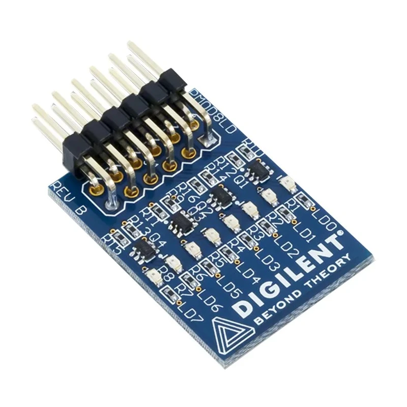 Digilent LED Expansion Module for Pmod 8LD, 8 Green LEDs, Logic-Level Control, 28x20mm 410-163