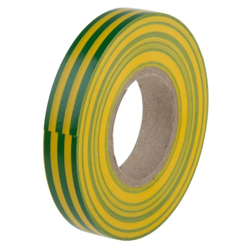 RS PRO AT7 Green & Yellow Polyvinyl Chloride Electrical Insulation Tape 12mm x 20m Breakdown Voltage 8000V 134-7325