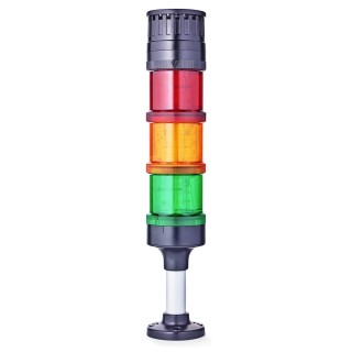 AUER Signal ECOmodul60 Series Signal Tower 3 Lights Multi-tone Red Amber Green 24V AC/DC Base 