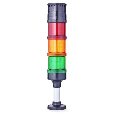 AUER Signal ECOmodul60 Series Signal Tower 3 Lights Multi-tone Red Amber Green 24V AC/DC Base 