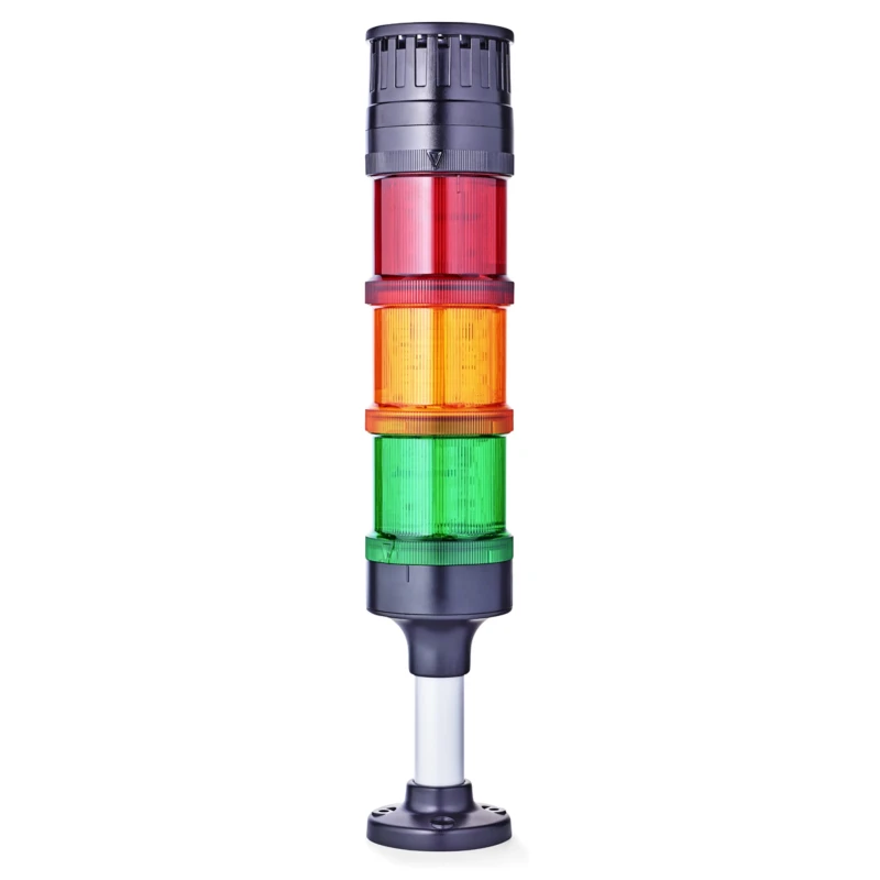 AUER Signal ECOmodul60 Series Signal Tower 3 Lights Multi-tone Red Amber Green 24V AC/DC Base 