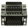 Norcomp Right Angle PCB D-Sub Connector, Dual Port, 15 Contacts, Female-Male, Gold Plated, Steel Housing 189-015-613R571