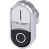 Siemens SIRIUS ACT Series Push Button Switch Black, White, Momentary, Oval, 22 mm Cutout, IP66/IP67/IP69K 3SU1050-3AB61-0AK0