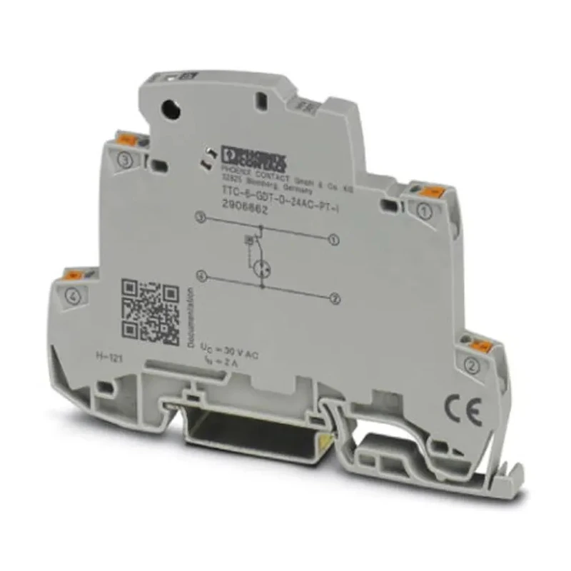 Phoenix Contact Surge Protector, 5 kA, DIN Rail Mount, TTC Series, Model 2906862