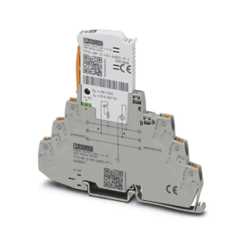 Phoenix Contact Surge Protector 5 kA TTC Series DIN Rail Mount 100 mm x 6.2 mm 2906817
