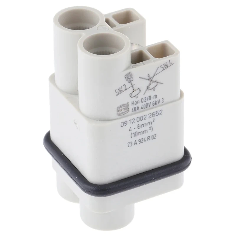 HARTING Han Q Series Heavy Duty Power Connector Housing 3 A Polycarbonate Cable Mount 2+PE 09120022652
