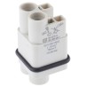 HARTING Han Q Series Heavy Duty Power Connector Housing 3 A Polycarbonate Cable Mount 2+PE 09120022652