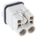 HARTING Han Q Series Heavy Duty Power Connector Housing 3 A Polycarbonate Cable Mount 2+PE 09120022652